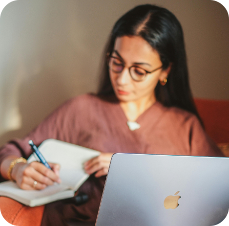 Therapist working with client